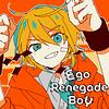 icon of Kagamine Len from Ego Renegade Boy  he is facing forward with a small smile while his eyes give off a little bit of unhinged energy  do not try this Renegade Boy, indeed
