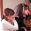 Kyoka resting on Lachesis.